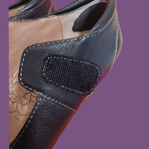 Taos Angel Mary Jane Black Leather With Strap Size 8 - Picture 12 of 16